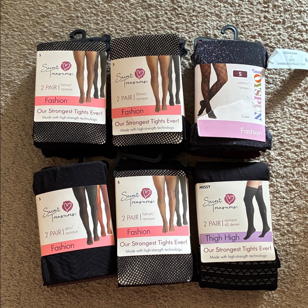 Secret Treasures Black and Patterned Tights